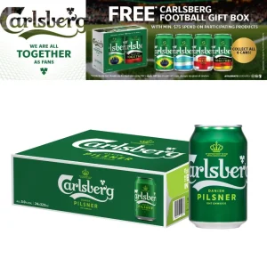 Carlsberg Danish Pilsner Beer Can Silver Assorted (24x320ml)